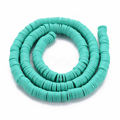 Handmade Polymer Clay Bead Strands X-CLAY-T002-6mm-50-1