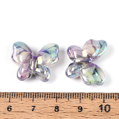 UV Plating Printed Opaque Acrylic Beads PACR-N017-05A-1