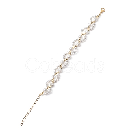 Shell Pearl Beaded Bracelets X1-BJEW-TA00454-1
