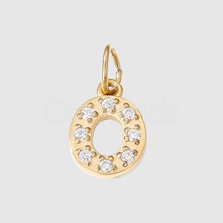 Stainless Steel Cubic Zirconia Pendants with Jump Rings FIND-PW0024-08O-1