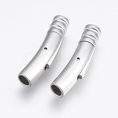 Tarnish Resistant 304 Stainless Steel Bayonet Clasps X-STAS-E427D-4P-1