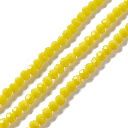 Faceted(32 Facets) Glass Beads Strands EGLA-J042-35A-01-1