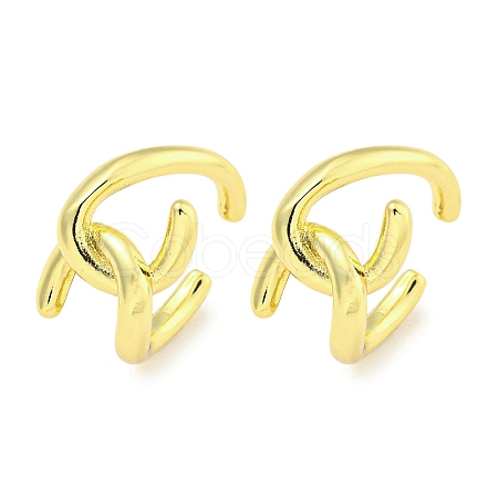 Brass Cuff Earrings EJEW-C104-053G-1