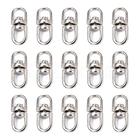 Alloy Double Eye Swivel Clasps X-PALLOY-E385-14P-1