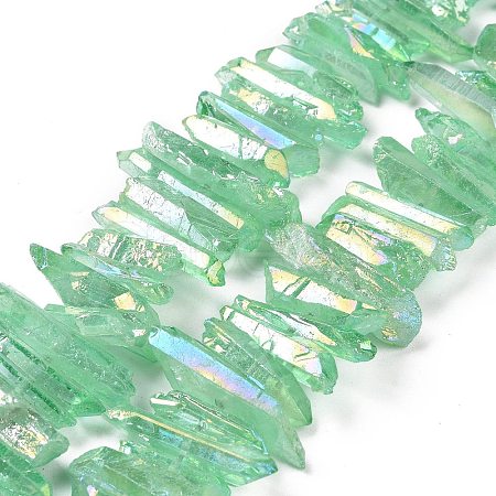 Natural Quartz Crystal Points Beads Strands G-K181-B32-1