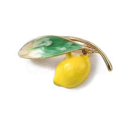 Golden Alloy Enamel Brooch JEWB-K018-32H-G-1