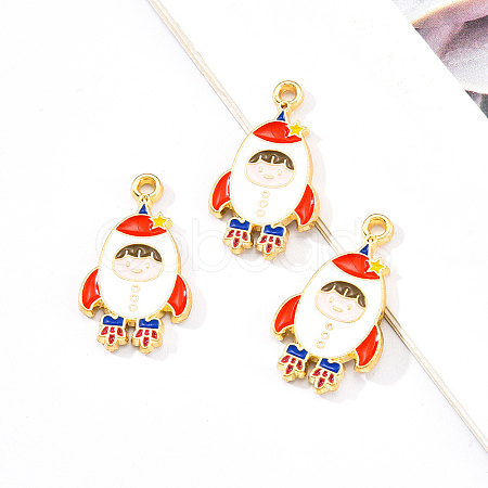Eco-Friendly Alloy Enamel Pendants X-ENAM-Q437-018-NR-1