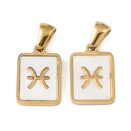 Constellations Natural White Shell Pendants STAS-M338-01H-G-1