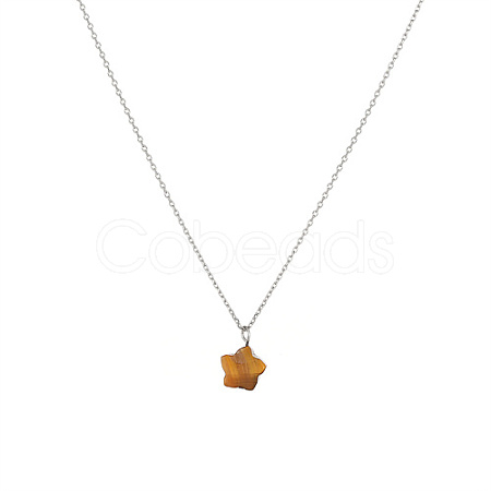 Stainless Steel Cable Chain Necklace QL5593-2-1