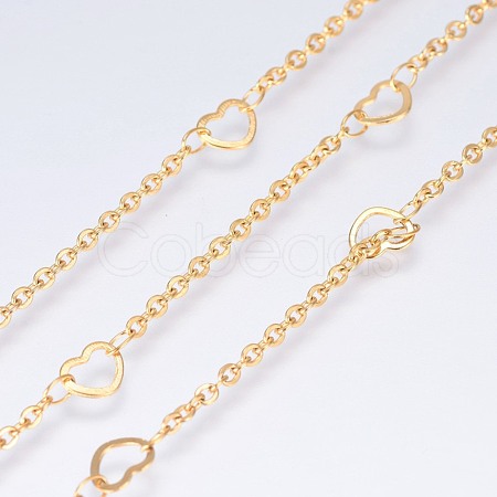 3.28 Feet Ion Plating(IP) 304 Stainless Steel Cable Chains X-CHS-E017-01G-1