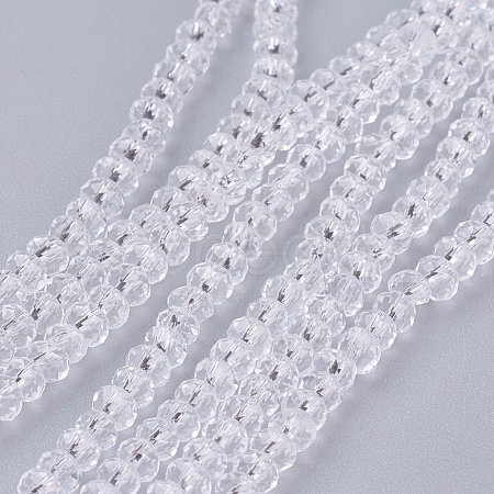 Transparent Glass Beads Strands GLAA-R135-2mm-10-1