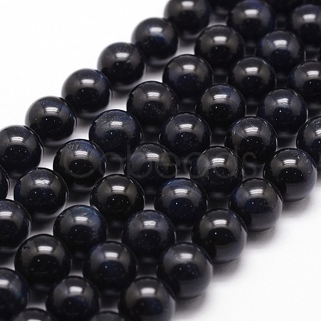 Natural Tiger Eye Bead Strands G-G735-23-8mm-05-1