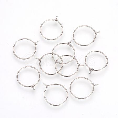 Tarnish Resistant 304 Stainless Steel Hoop Earrings STAS-R071-31-1
