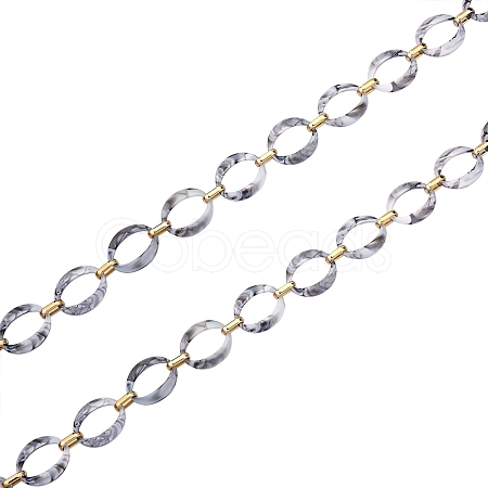 Handmade Imitation Gemstone Style Link Chains AJEW-J034-01D-1