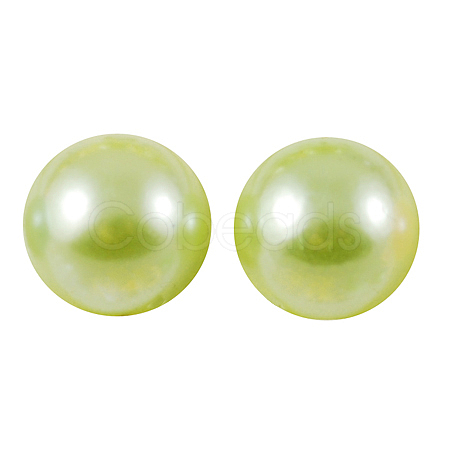 ABS Plastic Imitation Pearl Cabochons SACR-S738-6mm-Z18-1