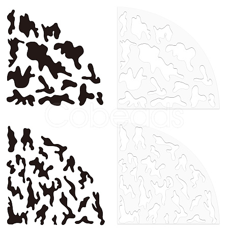 2Pcs 2 Style Acrylic Tie-Dye Template DIY-CP0008-78F-1