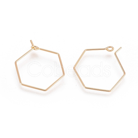 Brass Earring Hooks X-KK-T038-424A-G-1
