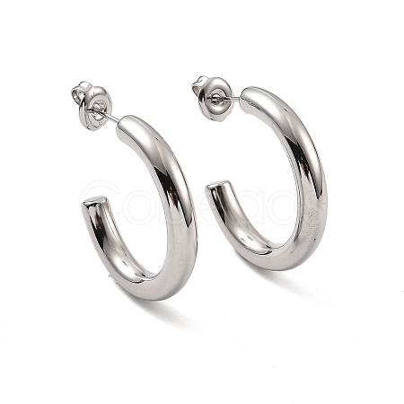 Non-Tarnish 304 Stainless Steel Stud Earrings for Women EJEW-G346-07D-P-1