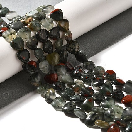 Natural African Bloodstone Beads Strands G-R190-10mm-56-1