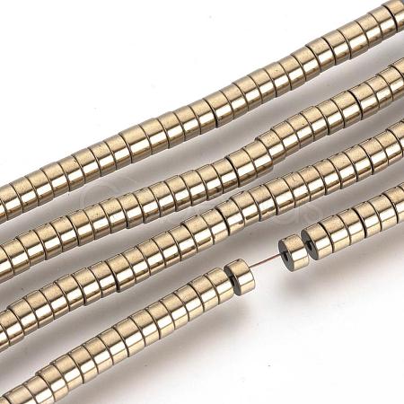 Electroplate Non-magnetic Synthetic Hematite Beads Spacers Strands G-Q486-73G-1