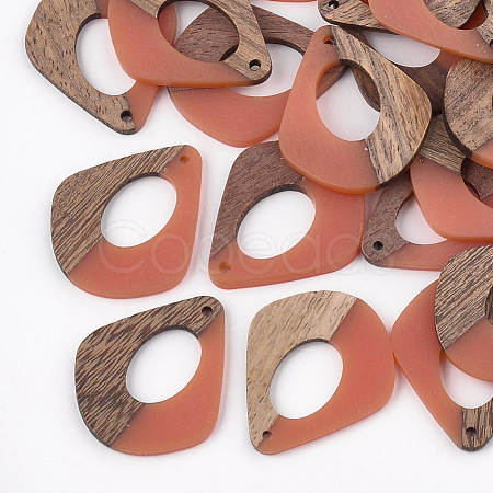 Resin & Walnut Wood Pendants RESI-S358-06E-1