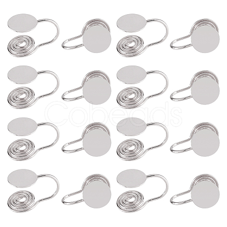 16Pcs Brass Spiral Pad Ear Cuff Findings EJEW-HS0001-24P-1