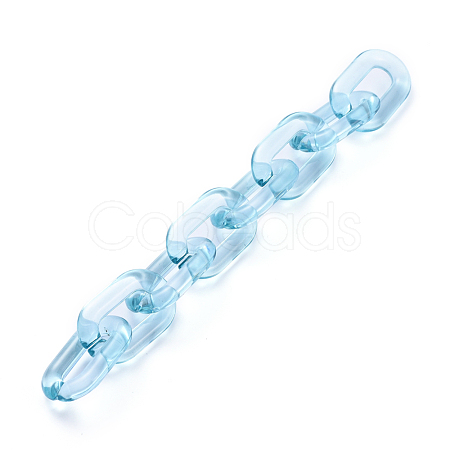 Handmade Transparent Acrylic Cable Chains AJEW-JB00563-07-1