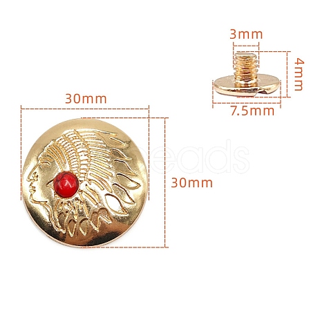 Alloy Decorative Buttons PW-WG1200D-19-1
