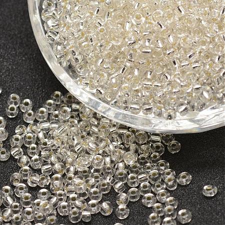 6/0 Transparent Glass Round Seed Beads X-SEED-J010-F6-21-1