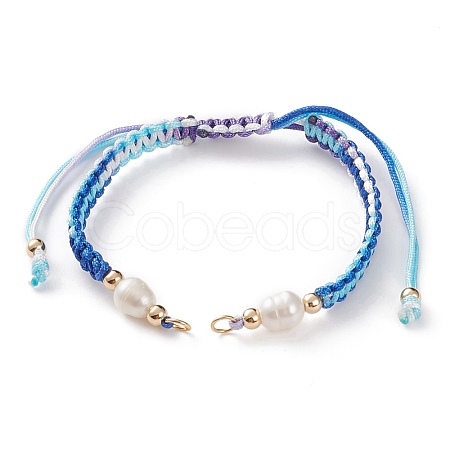Adjustable Polyester Braided Cord Bracelet Making AJEW-JB00859-02-1
