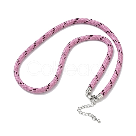 Ployester Core-Wrapped Round Cord Necklace Making LS-KK-CBACFA2-03P-24-1