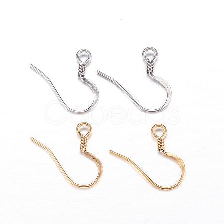304 Stainless Steel French Earring Hooks STAS-N0013-15-1