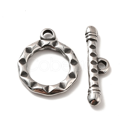 316 Stainless Steel Toggle Clasps STAS-A060-02AS-1