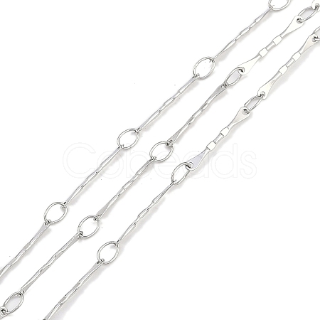 304 Stainless Steel Twist Oval Link Chains CHS-K017-04P-1