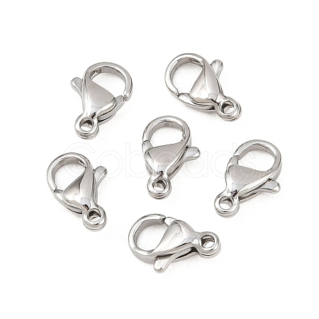 Tarnish Resistant 316 Surgical Stainless Steel Lobster Claw Clasps STAS-316-FL10A-1