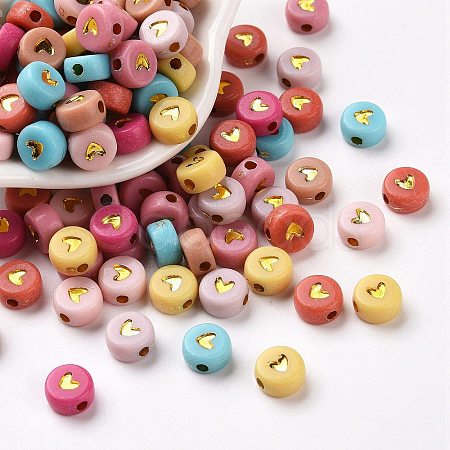 Opaque Acrylic Beads PACR-N006-50-A01-1