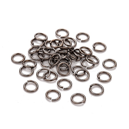 Brass Open Jump Rings KK-M165-7mm-01B-RS-1