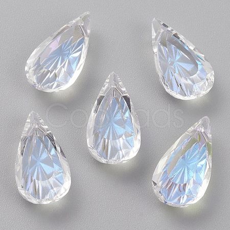 Embossed Glass Rhinestone Pendants GLAA-J101-06B-001MO-1