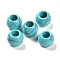 Synthetic Turquoise European Beads, Large Hole Beads, Round, 12x11mm, Hole: 5.5~6mm