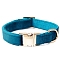 Adjustable Polyester Pet Collars, with Metal Buckle Cat Dog Choker Necklace, Deep Sky Blue, 390~600x25mm