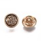 Alloy Shank Buttons, Flat Round with Anchor, Antique Golden, 11.5x7.5mm, Hole: 2mm