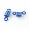 Aluminum Hair Coil Cuffs, Dreadlock Accessories, Spiral Hair Decoration, Eight Loops, Royal Blue, 22~23x8mm, Hole: 3mm