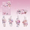 Scrapbook PET Paper Pad Sets, for DIY Album Scrapbook, Greeting Card, Background Paper, Butterfly Moon Theme, Pink, 110~125x53~65x0.1mm