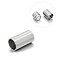 Tarnish Resistant Matte 304 Stainless Steel Column Magnetic Clasps with Glue-in Ends, Stainless Steel Color, 20x11mm, Hole: 9mm