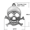 Tibetan Style Alloy Pendants, Skull, for Halloween Day, Antique Silver, 26x22x4.5mm, Hole: 1.5mm, Cadmium Free & Lead Free