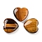 Heart Natural Tiger Eye Worry Stone, Anxiety Healing Thumb Stone, 19.5~20.5x20~20.5x5.8~6.8mm