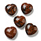 Natural Mahogany Obsidian Statues Ornaments, Love Heart Stone for Reiki Energy Balancing Meditation Gift, 42~44.5x45x19.5~23mm