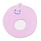 Acrylic Pendants, Letter with Smiley Face , Letter O, 29~38x21.5~34.5x2.3mm, Hole: 3mm