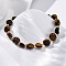 Natural Tiger Eye Beaded Bracelets for Women, Nuggets, with 201 Stainless Steel Findings, 7-1/2 inch(19.2cm)