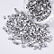 8/0 Two Cut Glass Seed Beads, Hexagon, Metallic Colours, Silver, 2.5~3x2.5mm, Hole: 0.9mm, about 15000pcs/bag